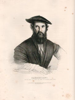 Item #16-4657 Portrait of Parmegiano. From the picture in the Florence Gallery. First edition of...