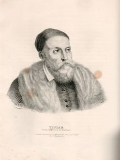 Item #16-4658 Portrait of Titian. From a picture by himself. First edition of the lithograph....