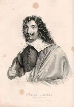 Item #16-4659 Portrait of Adrian Brouwer. After Van Dyck. First edition of the lithograph....
