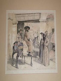 Item #16-4669 Mendicant Monks, Granada from Lewis's Sketches of Spain & Spanish Character, made...