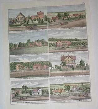 Item #16-4684 Illustrated Historical Atlas of the County of Wayne Michigan. A large collection of...