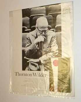 Item #16-4695 Original poster with photograph of Thorton Wilder for an edition of "The Bridge of...