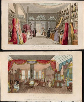 Item #16-4705 A Collection of color aquatints of London shop interiors 1809 from Ackerman's...