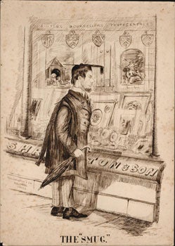 Item #16-4717 The "Smug." Caricature of an Oxford student. Original watercolor. Thomas Shrimpton, Son.
