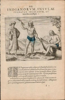 Item #16-4739 XIII. Indianorum Insula Pugnatan incolarum , & item Abexini effigies. First edition...