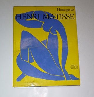 Item #16-4764 Homage to Henri Matisse. First edition. G. di San Lazzaro, Henir Matisse