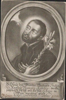Item #16-4849 Portrait of St. Francis Xavier, of India. First edition, from an old Spanish...