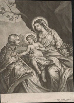 Item #16-4858 The Holy Family. First edition, from an old Spanish collection of original Baroque...