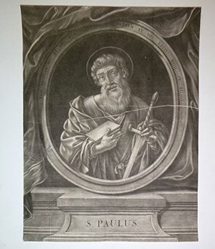 Item #16-4879 Portrait of St. Paul. "S. Paulus. Ego recipiam vos: et ero vobis in patrem, et vos...