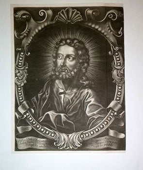 Item #16-4880 Portrait of Jesus. Salve, pater Salvatoris, salve, custos Redemptoris, Joseph ter...