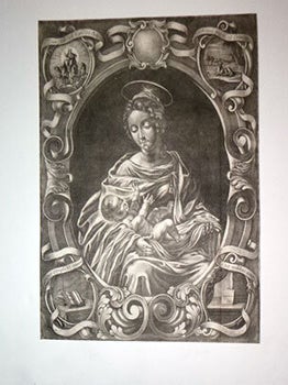 Item #16-4881 Portrait of Mary holdng Jesus. Salve, pater Salvatoris, salve, custos Redemptoris,...