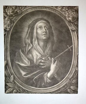 Item #16-4884 Portrait of Mary as Our Lady of Sorrows. Tuam ipsius animam pertransibit gladius....