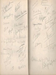 Livre d'or of the Librairie "A la Balance," 2 rue des Beaux-Arts, Paris. Original manuscript.