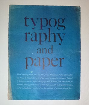 Item #16-4929 typography and paper .... First edition of the poster. The Composing Room Inc, Whitehead Paper Corporation Nelson.