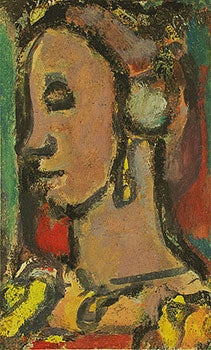 Item #16-4942 "Benigne" from the Visages portfolio. First edition of the pochoir. Georges Rouault