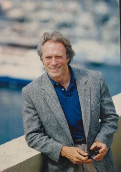 Cinquini, Alain (1941-2021), photographer - Original Large Format Close-Up Color Photograph of Clint Eastwood at Cannes
