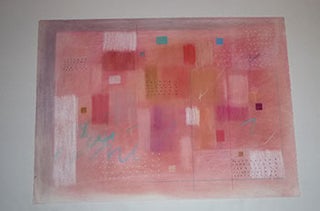 Item #16-4978 Homage to Rothko and Twombly: Study in pinks.I. First edition of the mixed media...
