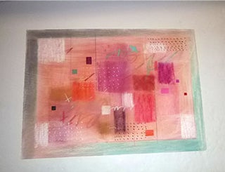 Item #16-4981 Homage to Rothko and Twombly: Study in pinks.II. First edition of the mixed media...