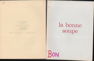 Item #16-5005 La bonne soupe. (Press kit (documentation pour la Presse.). Robert Thomas,...
