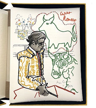 Taureaux. Lithographies de Jean Cocteau. First edition. Deluxe edition with an extra suite of the lithographs.