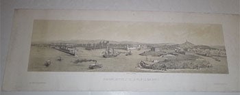 Item #16-5026 Panorama du Port et de la ville de Marseille. First edition of the lithograph. Léon Auguste Asselineau.
