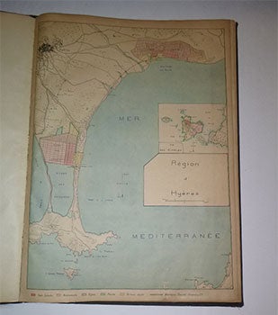 Item #16-5041 Carte de le Région d'Hyères.1 Janvier 1920. Echelle de 1 à 20.000. First edition...