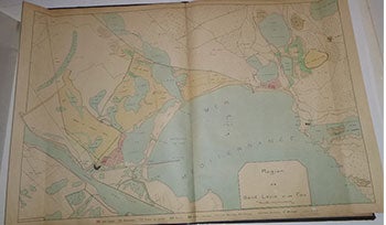 Item #16-5043 Carte de le Région de Saint-Louis et de Fos.1 Janvier 1920. Echelle de 1 à 20.000. First edition of the map of the Compagnie des Salins du Midi. Compagnie des Salins du Midi.