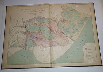 Item #16-5045 Plan de Contrée d'Aigues-Mortes. .1 Janvier 1920. Echelle de 1 à 20.000. First edition of the map of the Compagnie des Salins du Midi. Compagnie des Salins du Midi.