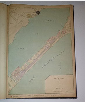Item #16-5047 Carte de le Région de Cette. 1 Janvier 1920. Echelle de 1 à 20.000. First edition...