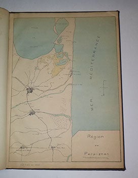 Item #16-5051 Carte de le Région de Perpignan. 1 Janvier 1920. Echelle de 1 à 20.000. First...