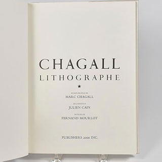 Chagall Lithographe. I. Japanese Edition.
