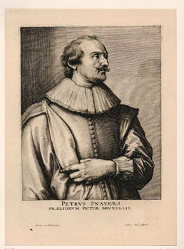 Item #16-5082 Portrait of Petrus Snayers. Original engraving. Andreas Stock, engraver Andries...