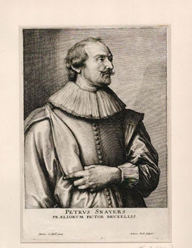 Item #16-5083 Portrait of Petrus Snayers. Original engraving. Andreas Stock, engraver Andries...