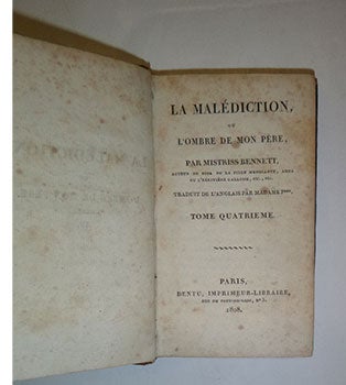Item #16-5086 La Malédiction ou l'ombre de mon père. [Roman gothique - Gothic novel] . 5...