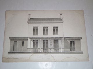 Item #16-5129 Station de Maisons-Leffite. Chemin de fer de Paris à Rouen. First edition of the...
