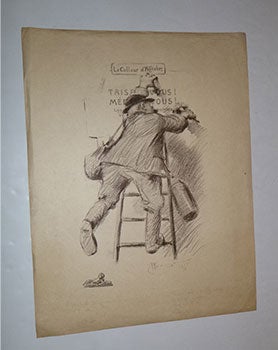 Item #16-5142 Le Colleur d'Affiches ( Original lithograph. Claude Charles Bourgonnier,...