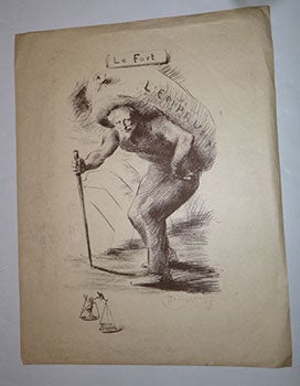 Item #16-5144 Le Fort ; (Allégorie de la Victoire) Original lithograph. Claude Charles Bourgonnier, lithographe dessinateur.