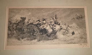 Item #16-5146 The Battle of Mars-la-Tour. Battle of Rezonville or Vionville. Original etching....