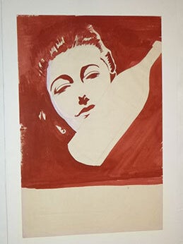 Item #16-5153 Maquette for a Maritini Vermouth poster. III. Original drawing. Martini Vermouth...