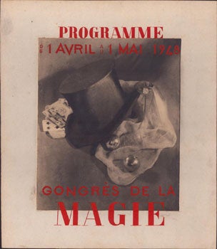 Item #16-5160 Maquette for the "Programme du 1 Avril au 1 Mai 1948. Congrès de la Magie." Original photograph and gouache. L. Bonneiere.