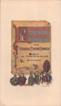 Item #16-5230 Proof title page for Rincones de la Historia. Apuntes para la historia social de...