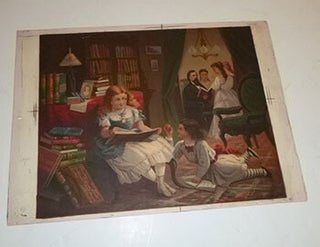 Item #16-5246 Little Students. Original lithograph. Bencke, lithographers Scott, artist Frank Jones