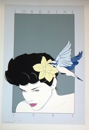 Item #16-5358 Lorraine. 1981. First edition of the serigraph. Signed. Patrick Nagel