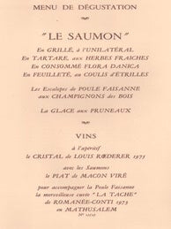 Item #16-5378 Menu cover with original lithograph by Ejler Bille for Restaurant Copenhague -...
