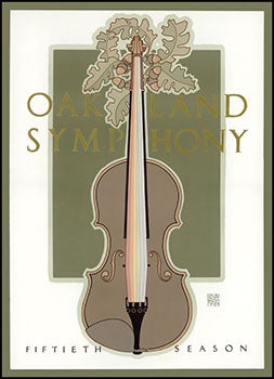Item #16-5428 OAKLAND SYMPHONY. (Goines, no. 112.) First edition of the poster. David Lance Goines