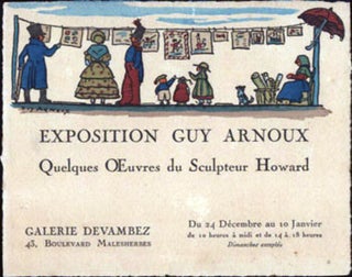 Item #16-5476 Exposition Guy Arnoux. Quelques Oeuvres du Sculpteur Howard. First edition of the...