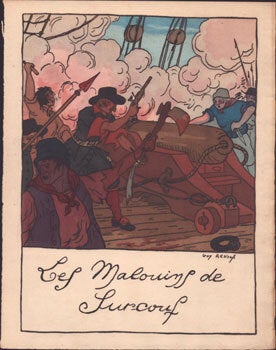 Item #16-5478 Les Marins. 6 images de Guy Arnoux. First edition of the pochoirs. Guy Arnoux