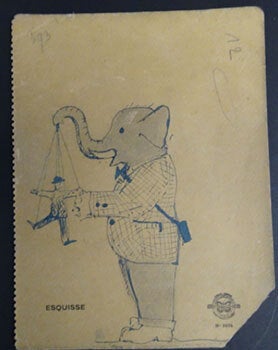 Original ink drawing of Babar the elephant as a marionette | Jean de ...