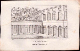Item #16-5514 La Bourse (vue de l'intérieur) . (La Rochelle.) First edition of the lithograph....