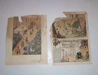 Item #16-5520 A group of damaged original lithographs by Hansi: Die Hohkoenigiburg einst und...